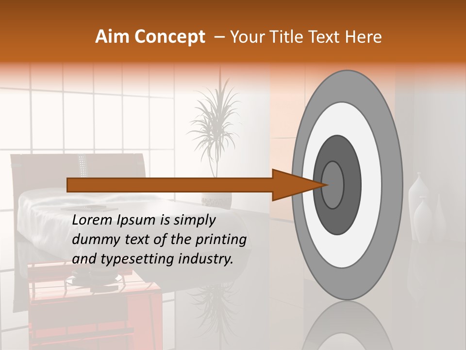 A Bedroom With A Bed And A Cabinet In It PowerPoint Template