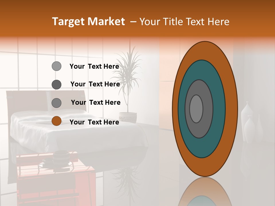 A Bedroom With A Bed And A Cabinet In It PowerPoint Template