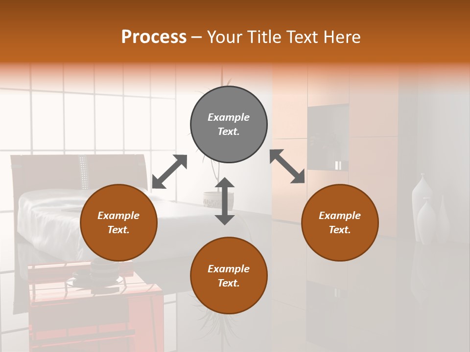 A Bedroom With A Bed And A Cabinet In It PowerPoint Template
