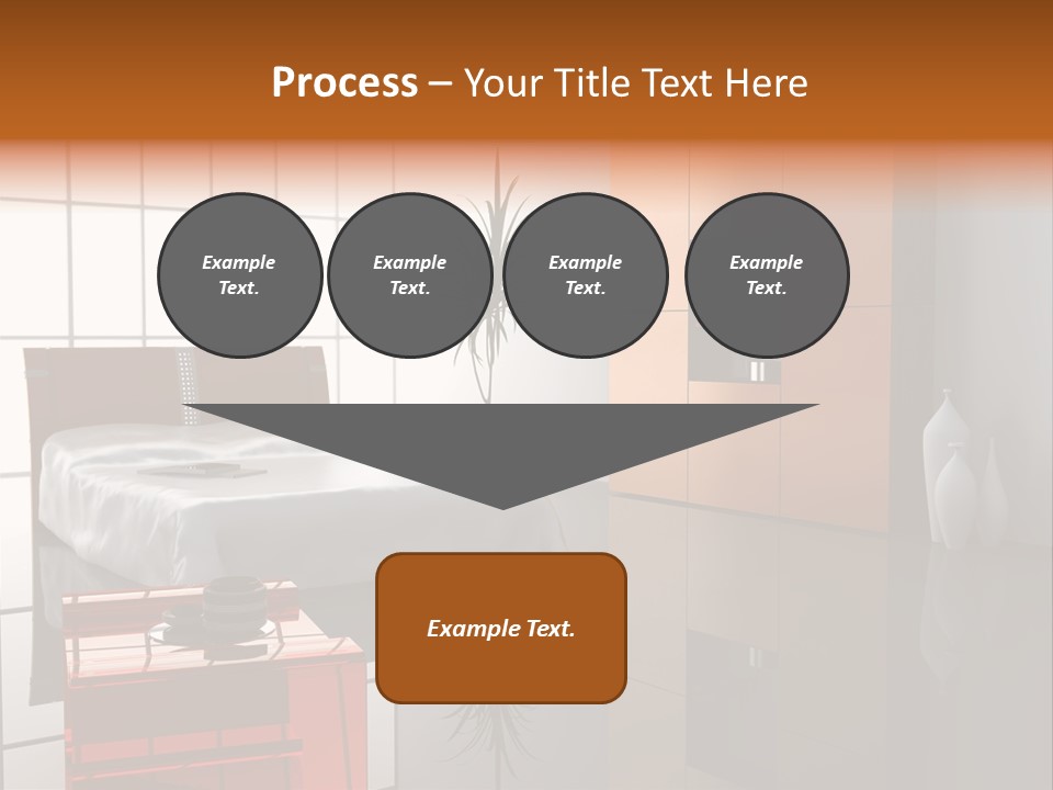 A Bedroom With A Bed And A Cabinet In It PowerPoint Template