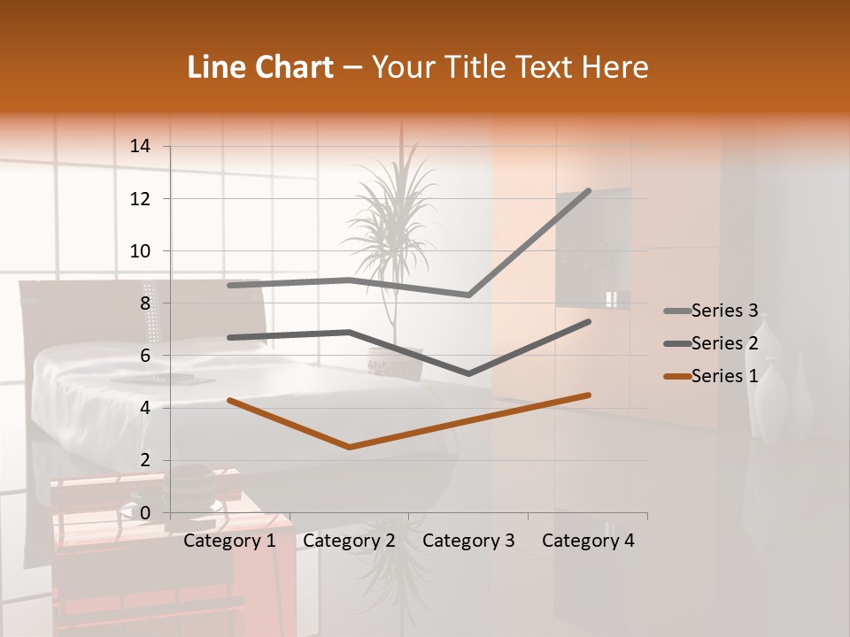 A Bedroom With A Bed And A Cabinet In It PowerPoint Template