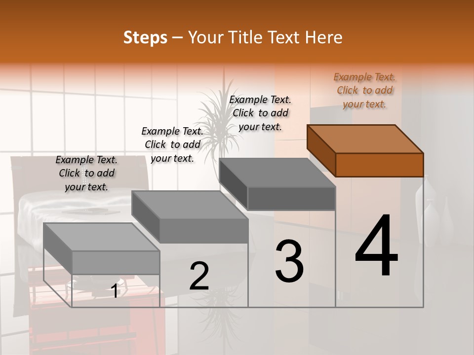A Bedroom With A Bed And A Cabinet In It PowerPoint Template