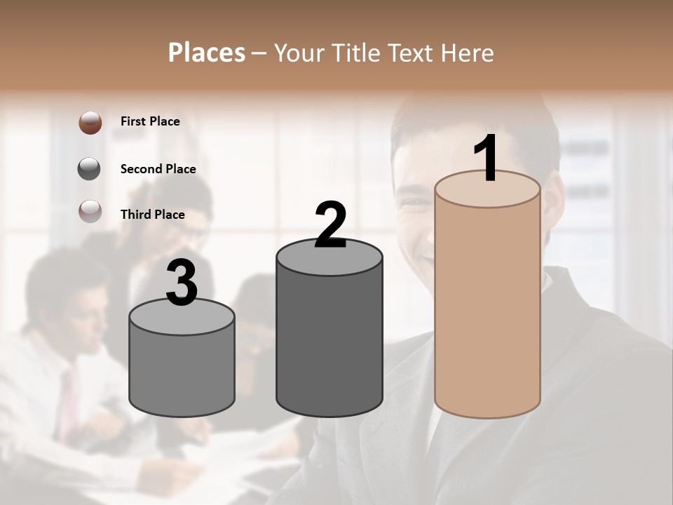 Color Domestic Samoyed PowerPoint Template