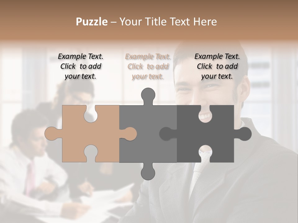 Color Domestic Samoyed PowerPoint Template