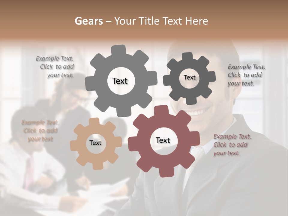 Color Domestic Samoyed PowerPoint Template