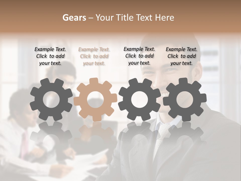 Color Domestic Samoyed PowerPoint Template