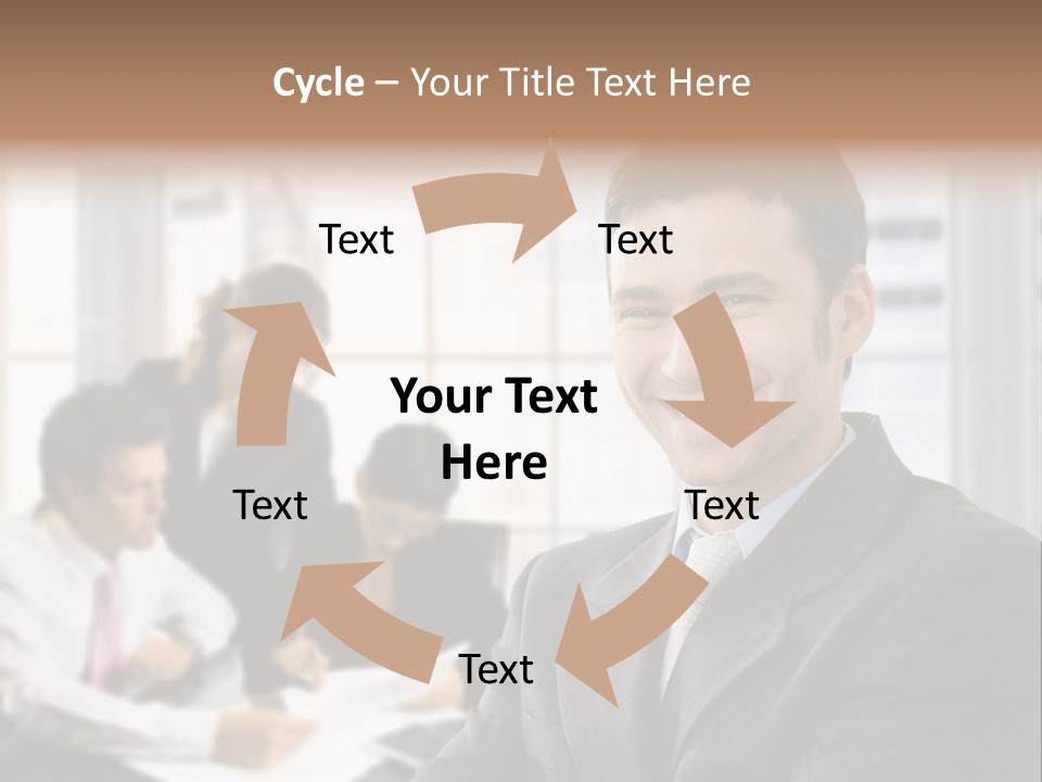 Color Domestic Samoyed PowerPoint Template