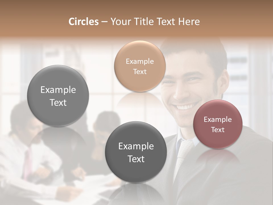 Color Domestic Samoyed PowerPoint Template