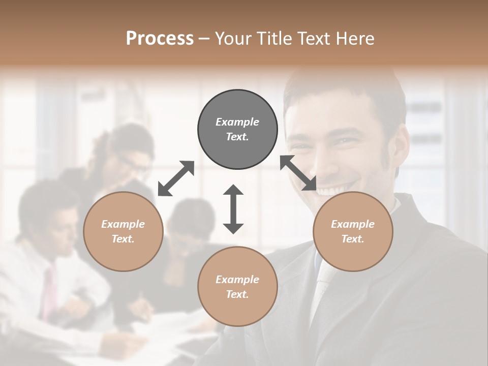 Color Domestic Samoyed PowerPoint Template