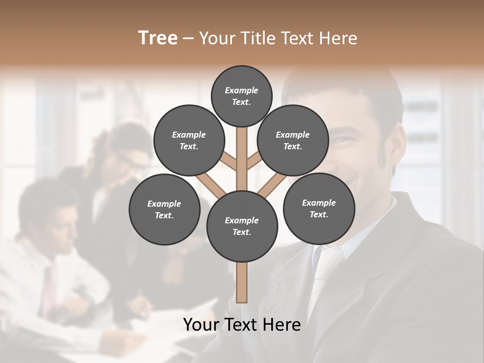 Color Domestic Samoyed PowerPoint Template