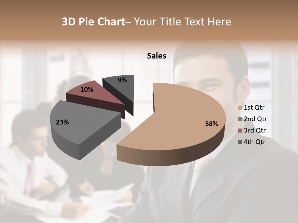 Color Domestic Samoyed PowerPoint Template