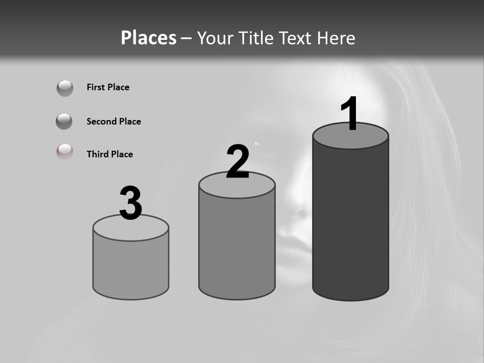 A Woman With Long Hair Is Looking At The Camera PowerPoint Template