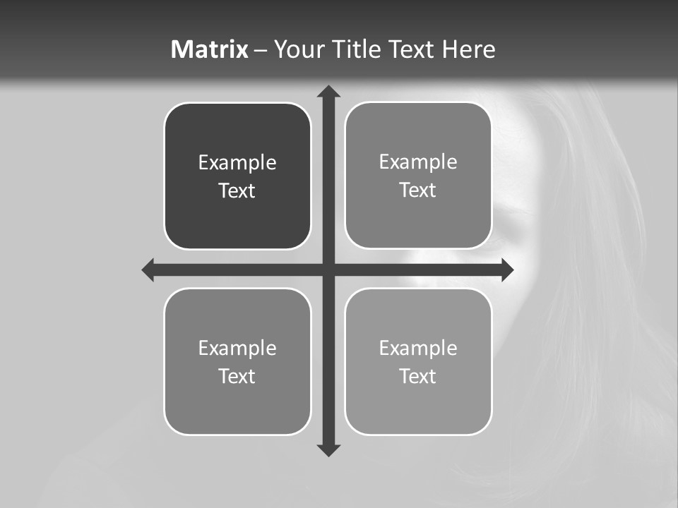 A Woman With Long Hair Is Looking At The Camera PowerPoint Template