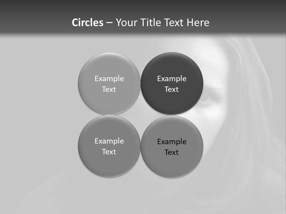 A Woman With Long Hair Is Looking At The Camera PowerPoint Template