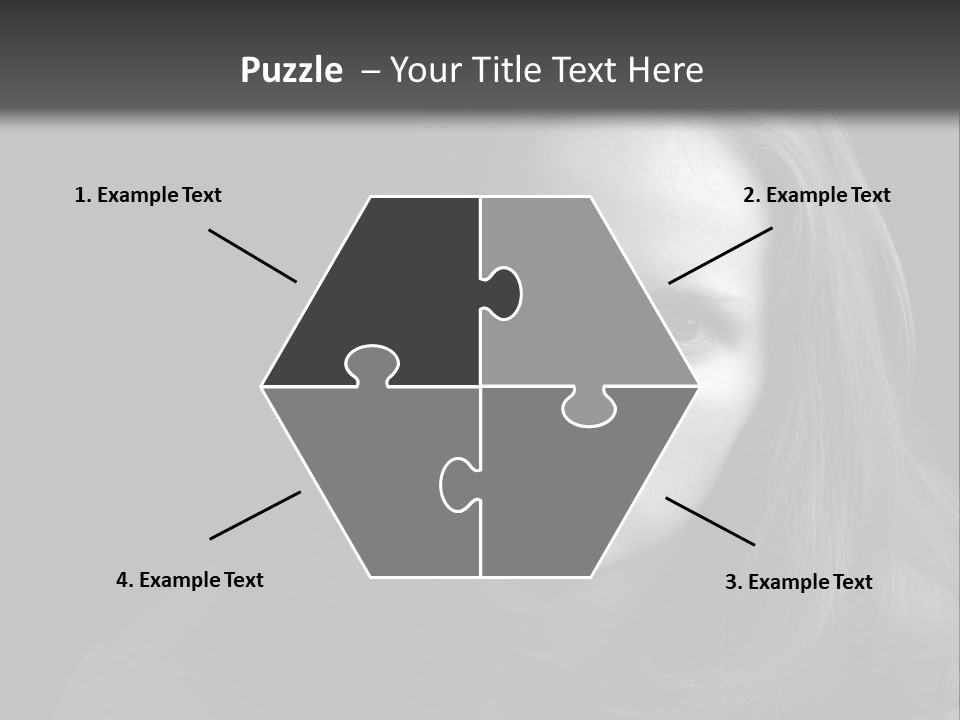 A Woman With Long Hair Is Looking At The Camera PowerPoint Template