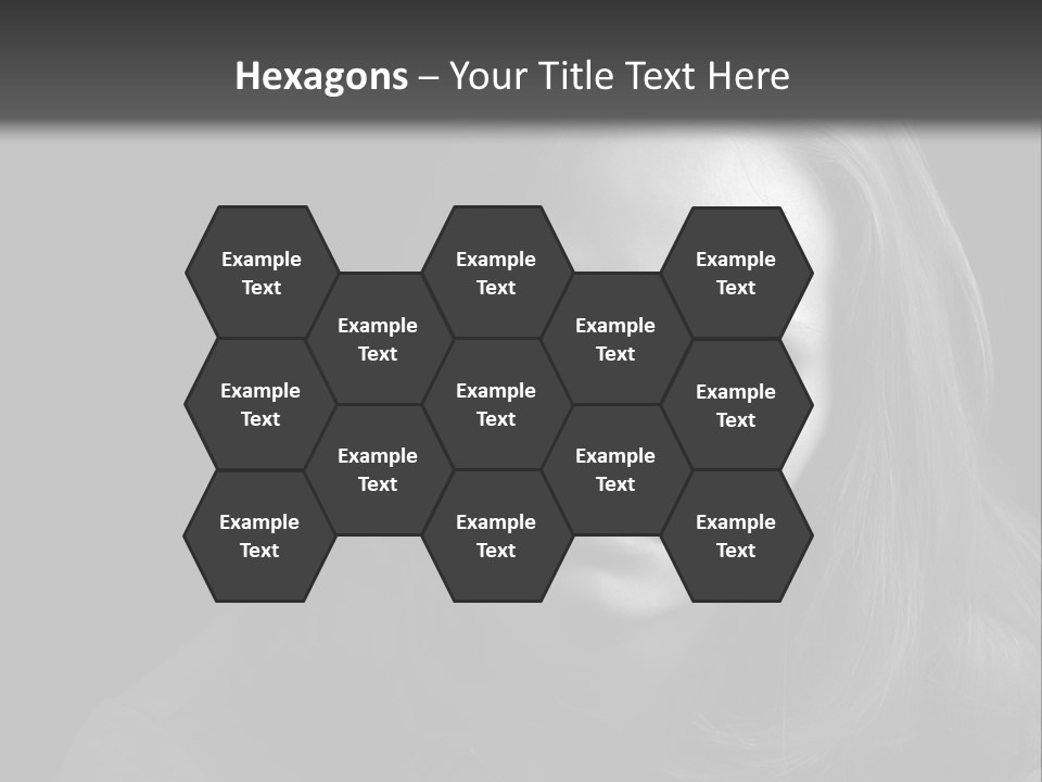 A Woman With Long Hair Is Looking At The Camera PowerPoint Template