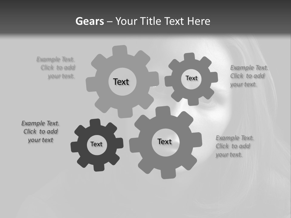 A Woman With Long Hair Is Looking At The Camera PowerPoint Template