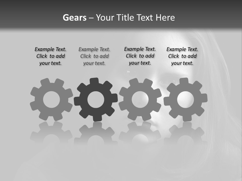 A Woman With Long Hair Is Looking At The Camera PowerPoint Template