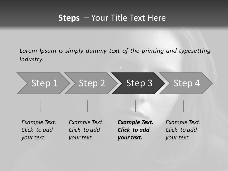 A Woman With Long Hair Is Looking At The Camera PowerPoint Template