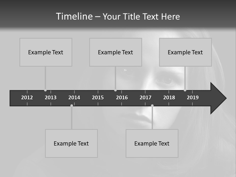 A Woman With Long Hair Is Looking At The Camera PowerPoint Template