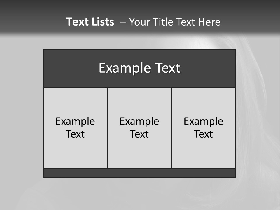 A Woman With Long Hair Is Looking At The Camera PowerPoint Template