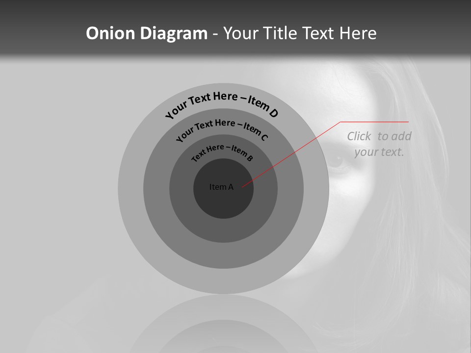 A Woman With Long Hair Is Looking At The Camera PowerPoint Template