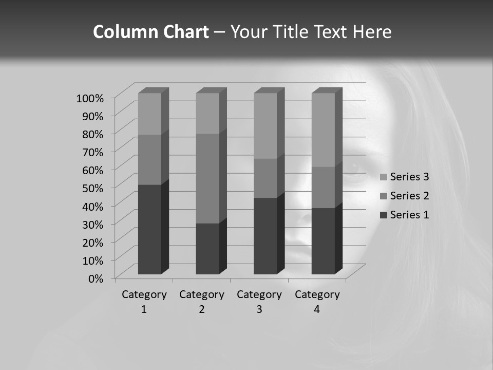 A Woman With Long Hair Is Looking At The Camera PowerPoint Template