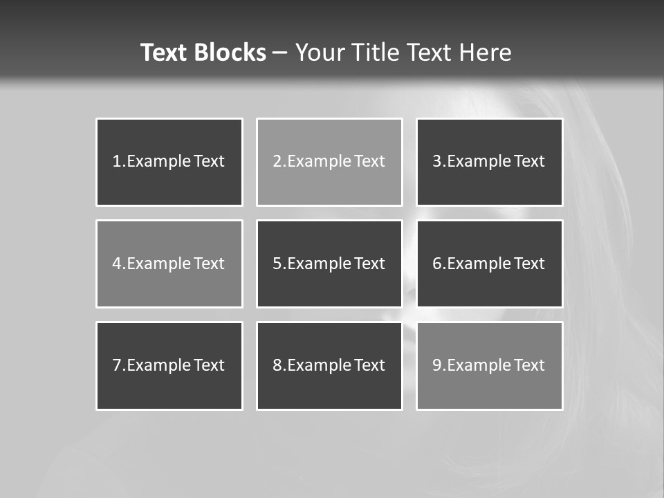 A Woman With Long Hair Is Looking At The Camera PowerPoint Template