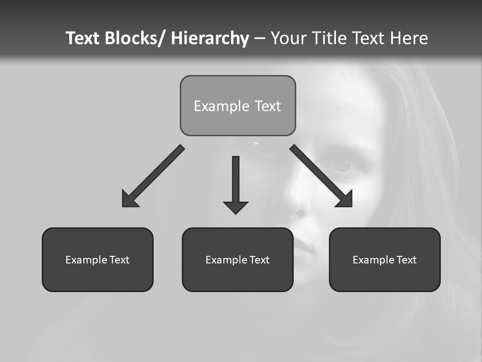 A Woman With Long Hair Is Looking At The Camera PowerPoint Template