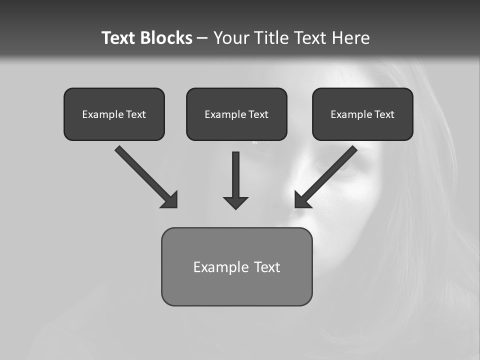 A Woman With Long Hair Is Looking At The Camera PowerPoint Template