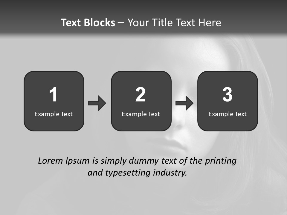 A Woman With Long Hair Is Looking At The Camera PowerPoint Template