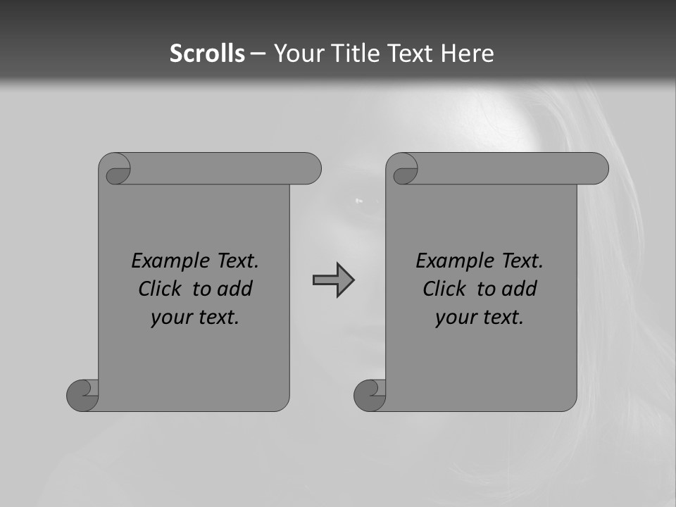 A Woman With Long Hair Is Looking At The Camera PowerPoint Template