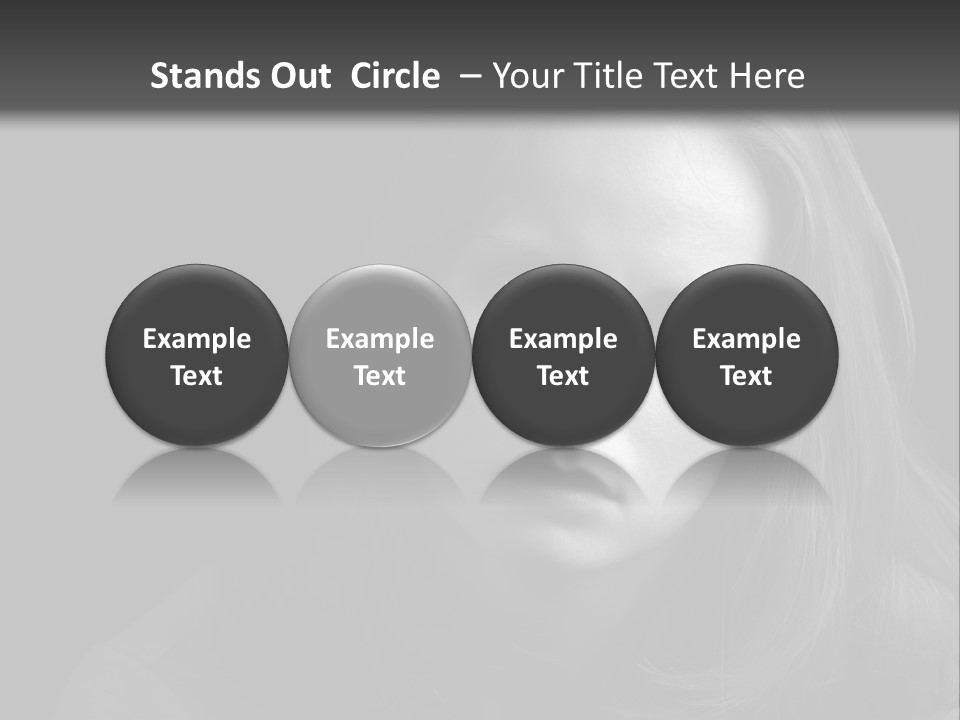 A Woman With Long Hair Is Looking At The Camera PowerPoint Template