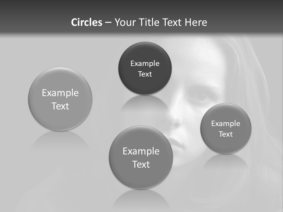 A Woman With Long Hair Is Looking At The Camera PowerPoint Template