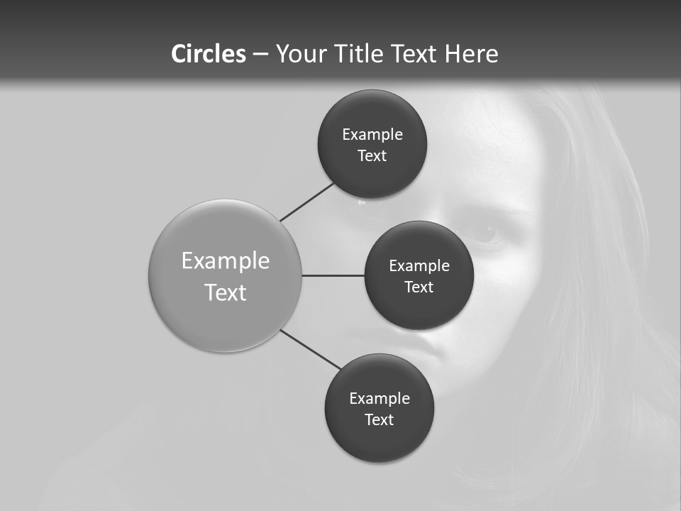 A Woman With Long Hair Is Looking At The Camera PowerPoint Template