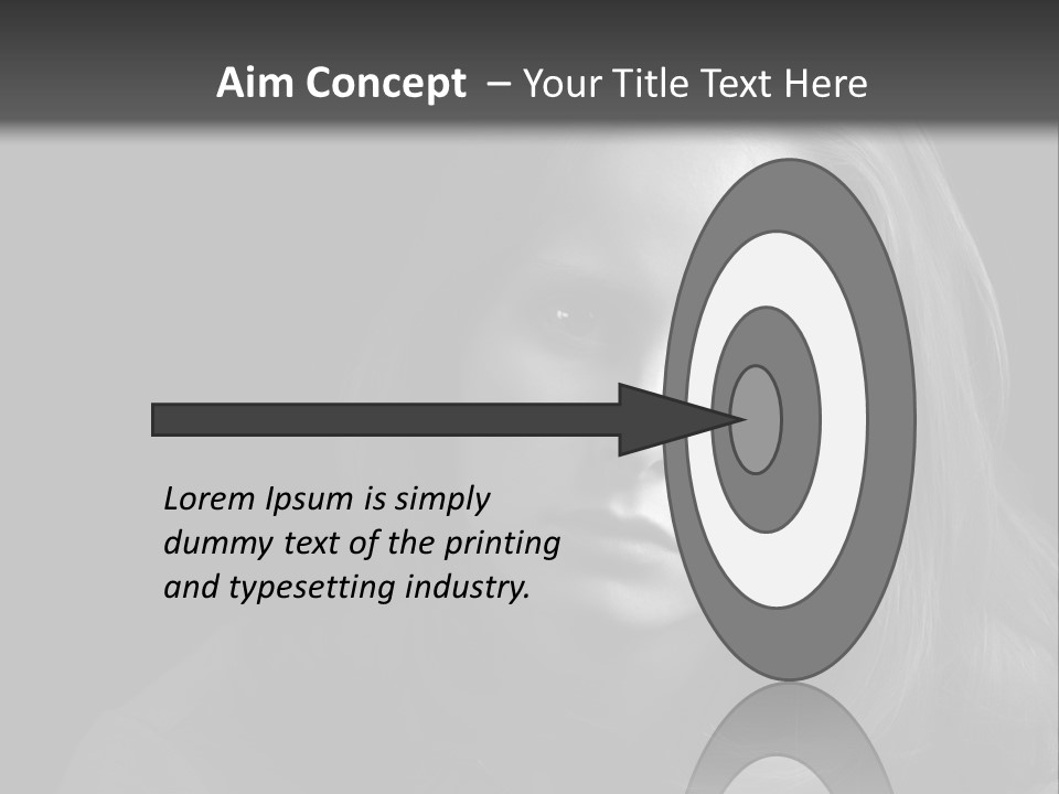 A Woman With Long Hair Is Looking At The Camera PowerPoint Template