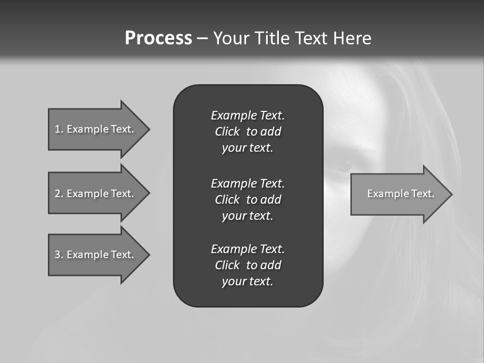 A Woman With Long Hair Is Looking At The Camera PowerPoint Template