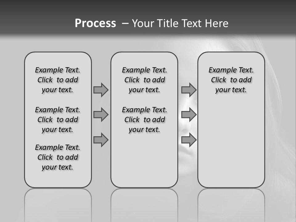 A Woman With Long Hair Is Looking At The Camera PowerPoint Template