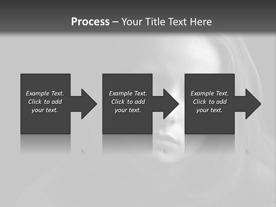 A Woman With Long Hair Is Looking At The Camera PowerPoint Template