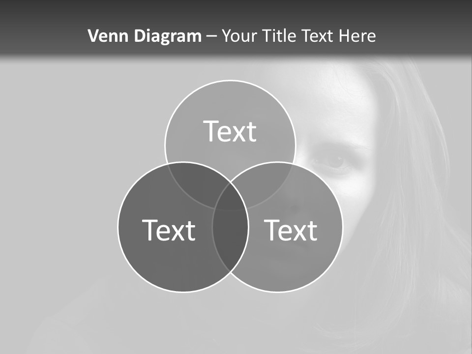 A Woman With Long Hair Is Looking At The Camera PowerPoint Template