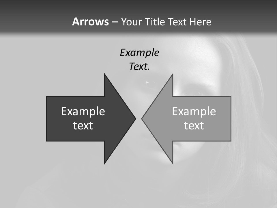 A Woman With Long Hair Is Looking At The Camera PowerPoint Template