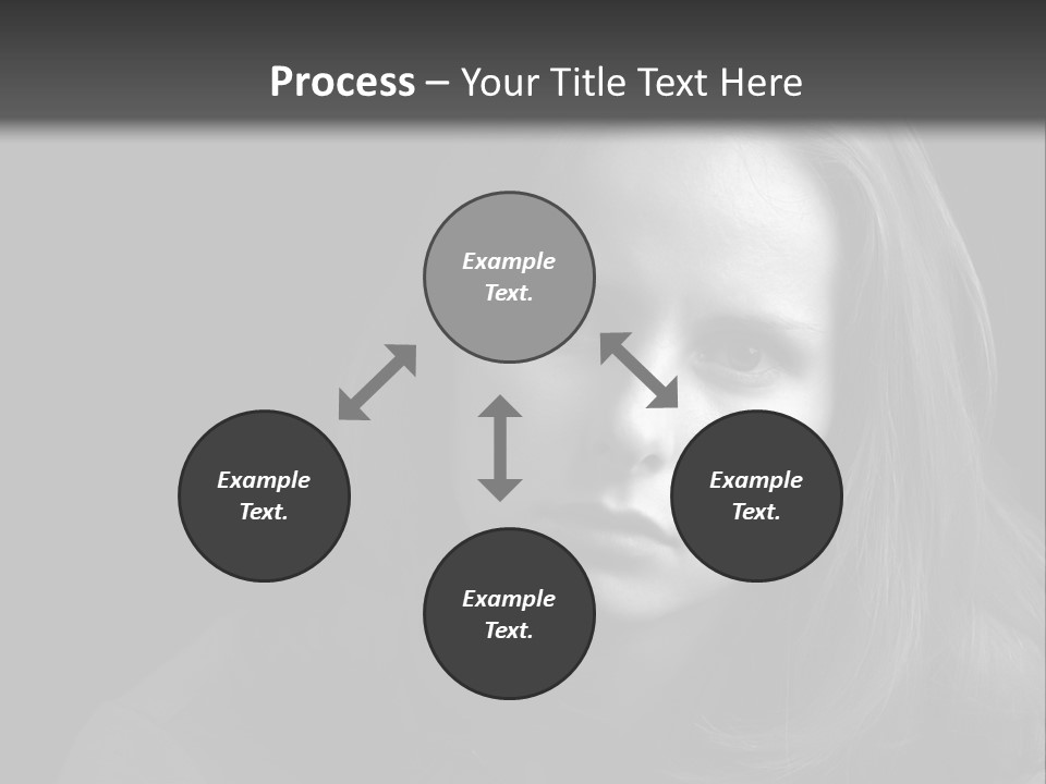 A Woman With Long Hair Is Looking At The Camera PowerPoint Template