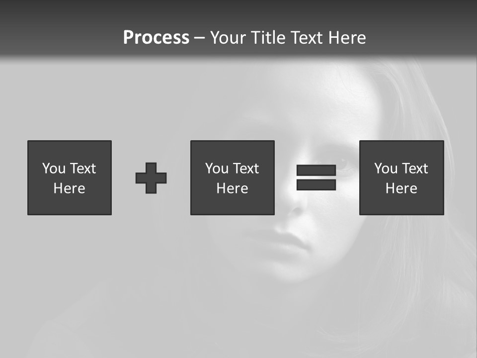 A Woman With Long Hair Is Looking At The Camera PowerPoint Template