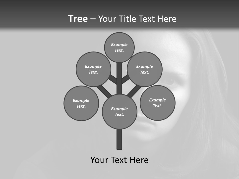 A Woman With Long Hair Is Looking At The Camera PowerPoint Template