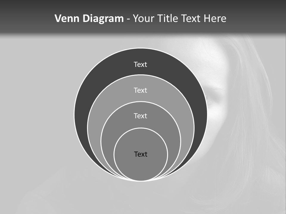 A Woman With Long Hair Is Looking At The Camera PowerPoint Template