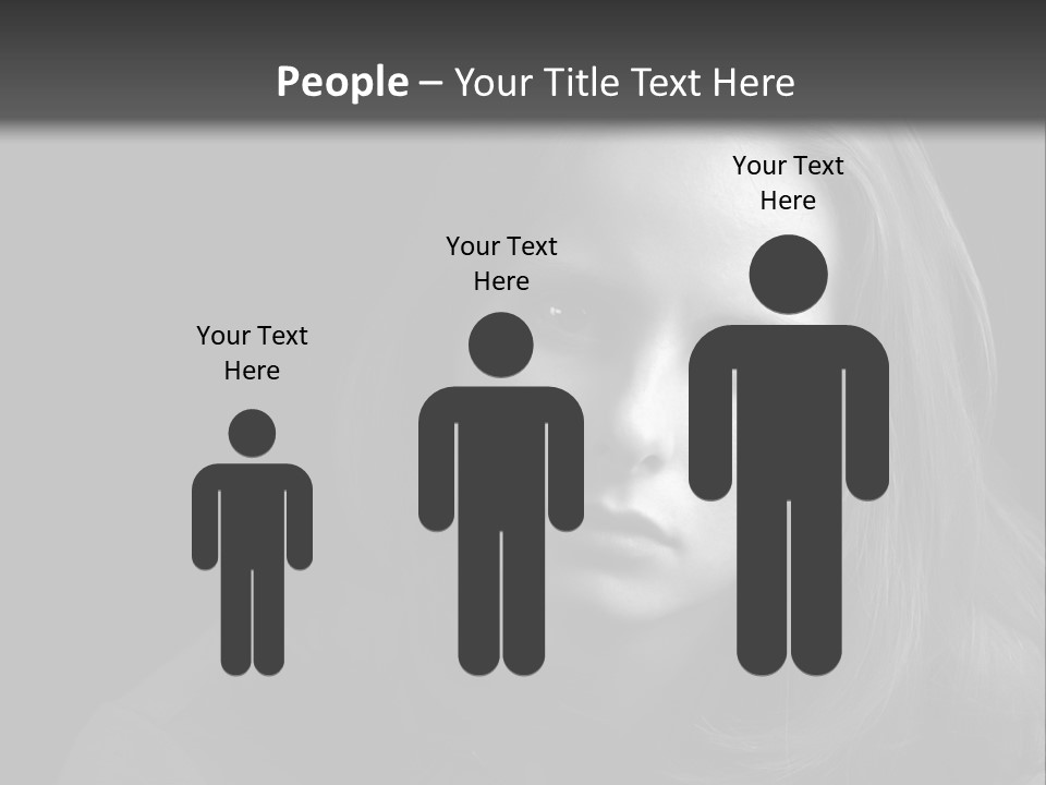 A Woman With Long Hair Is Looking At The Camera PowerPoint Template