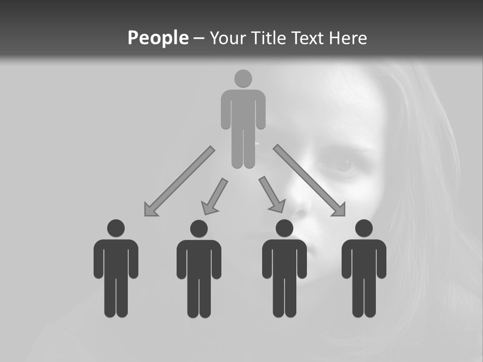 A Woman With Long Hair Is Looking At The Camera PowerPoint Template