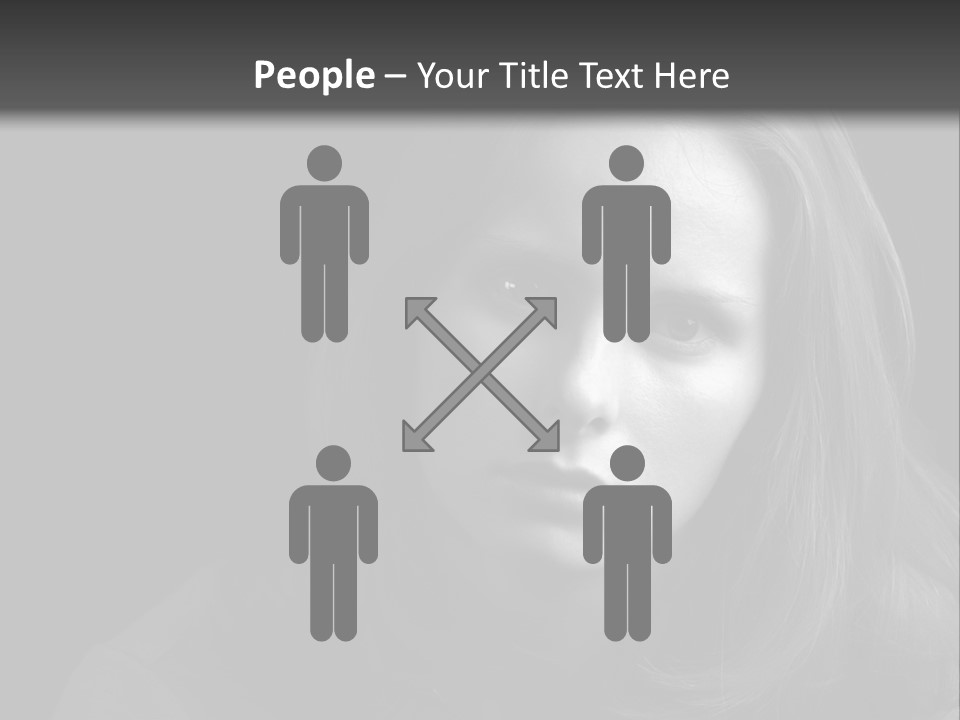 A Woman With Long Hair Is Looking At The Camera PowerPoint Template