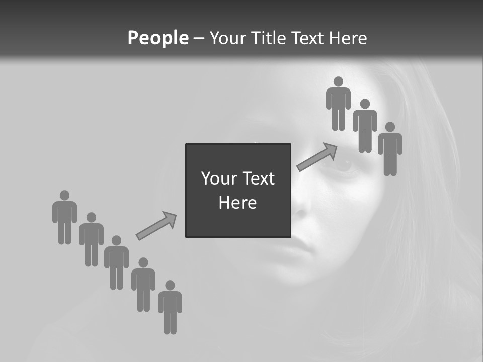 A Woman With Long Hair Is Looking At The Camera PowerPoint Template
