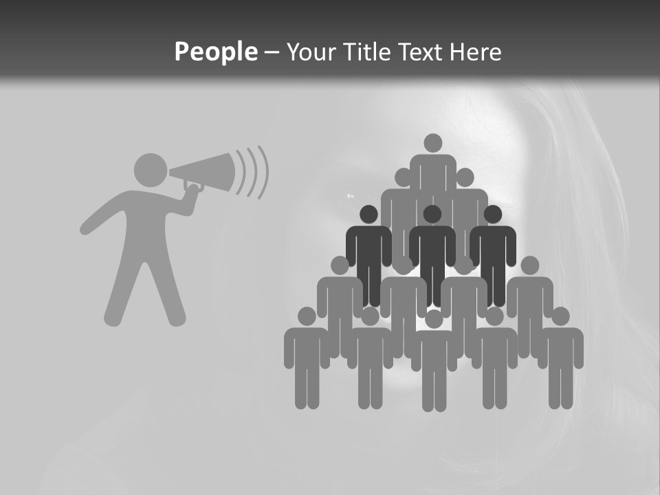 A Woman With Long Hair Is Looking At The Camera PowerPoint Template